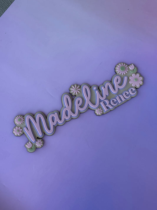 Triple Layer Custom Acrylic Name Plaque with Middle Name