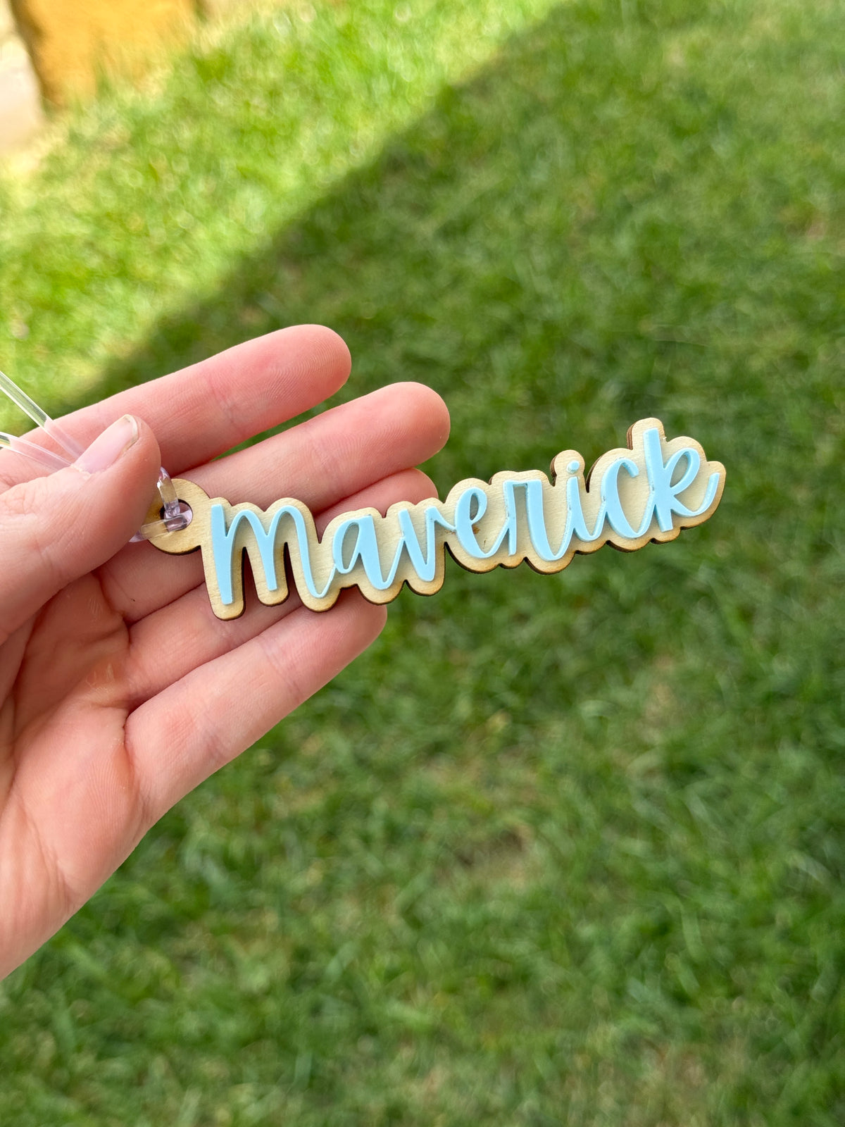 Acrylic Personalised Name Bag Tags / Keychains