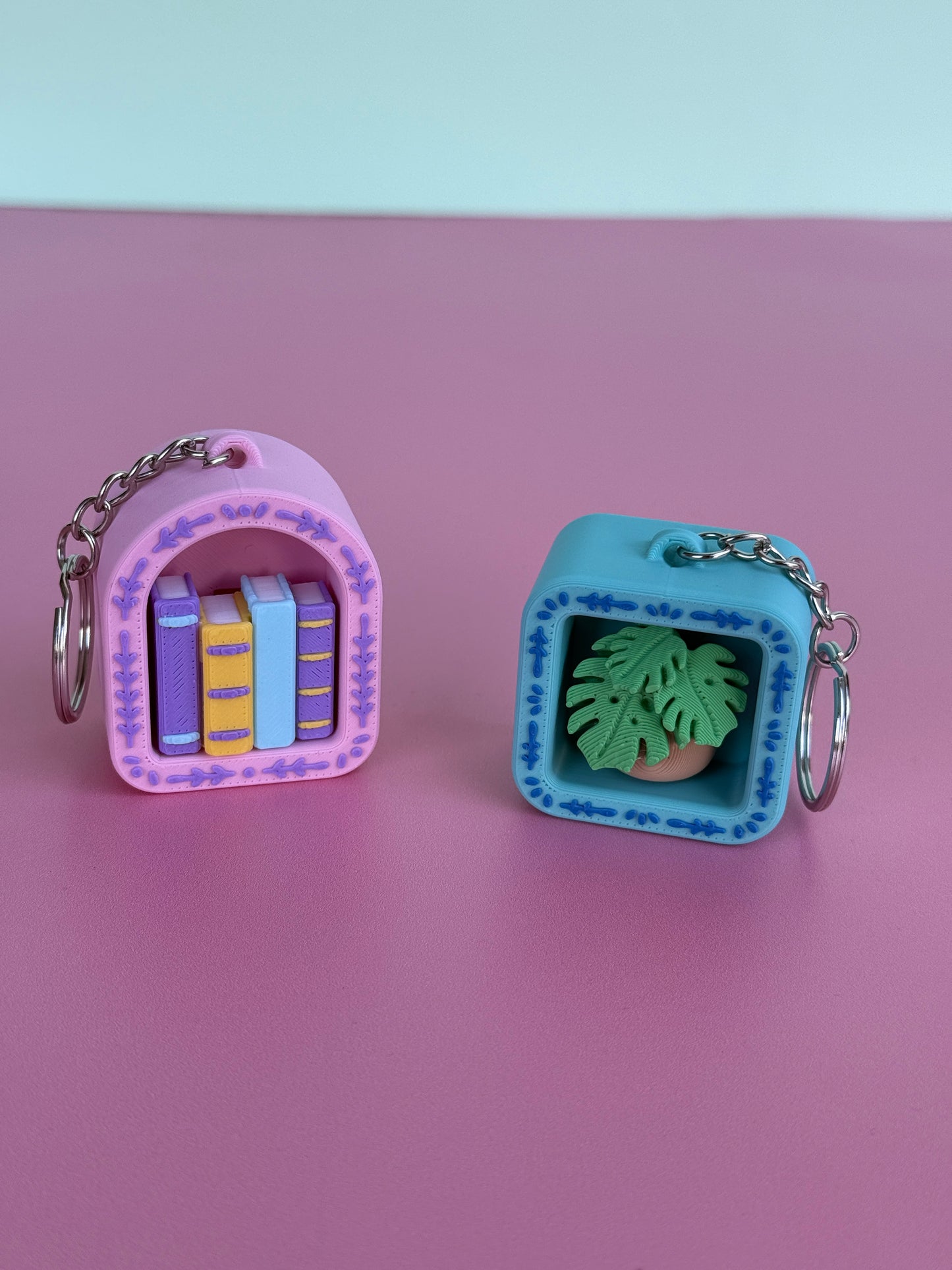 Mini Bookshelf Clicker & Keychain