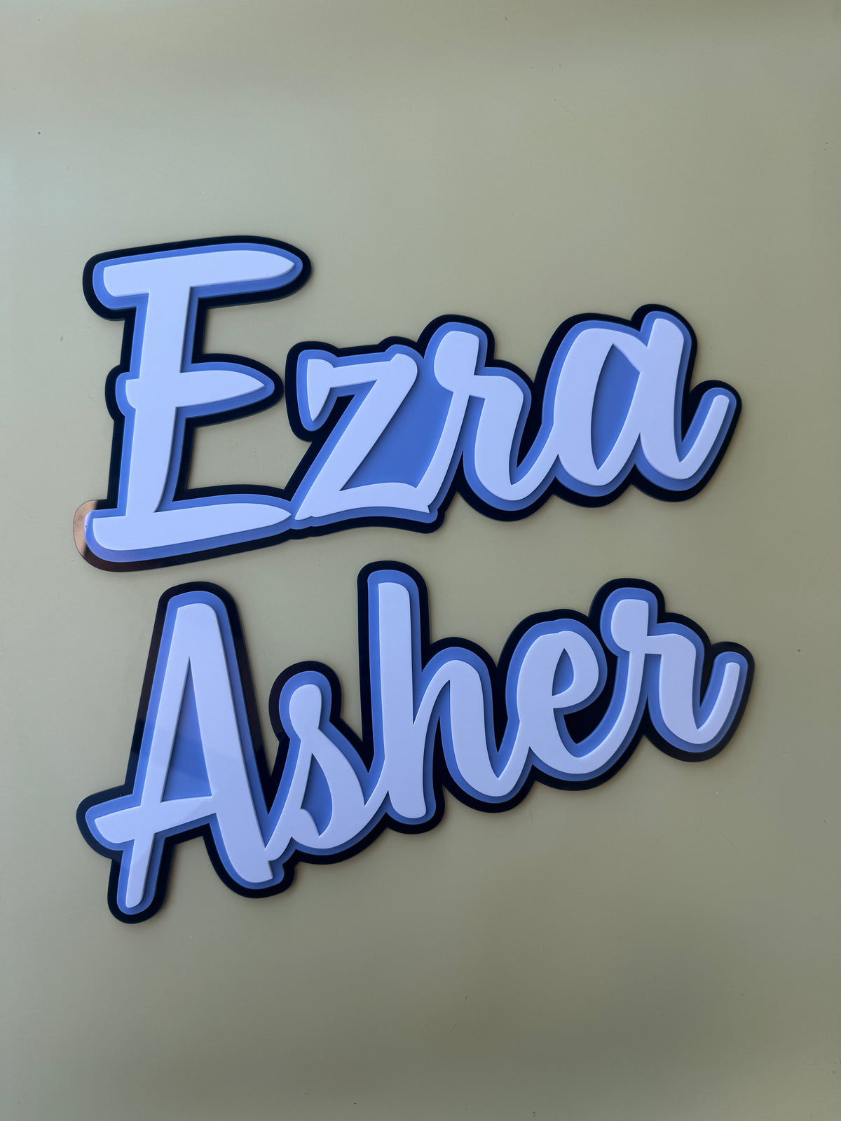 Triple Layer Acrylic Name Plaque