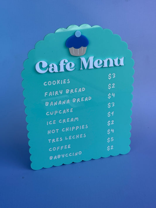 Kids Cafe Menu Sign