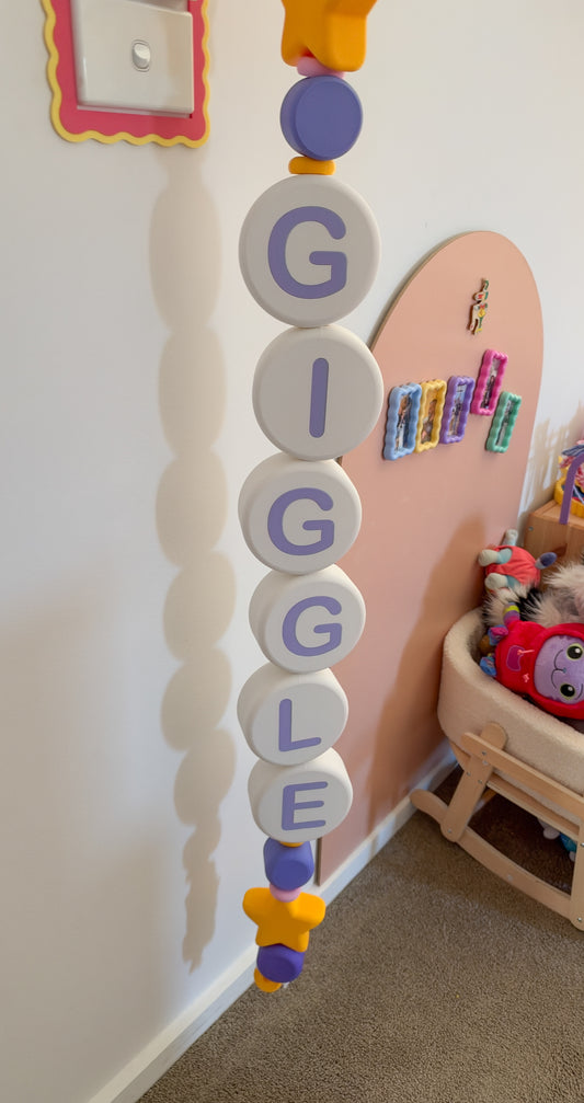 Large Letter Beads Vertical