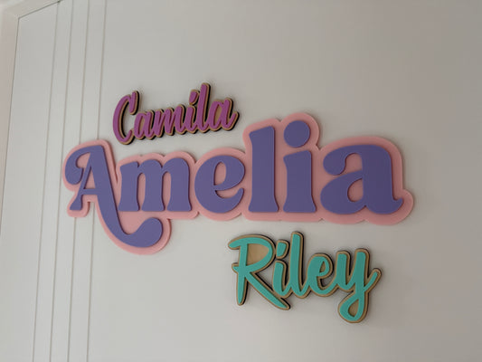 Double Layer Acrylic Name Plaque