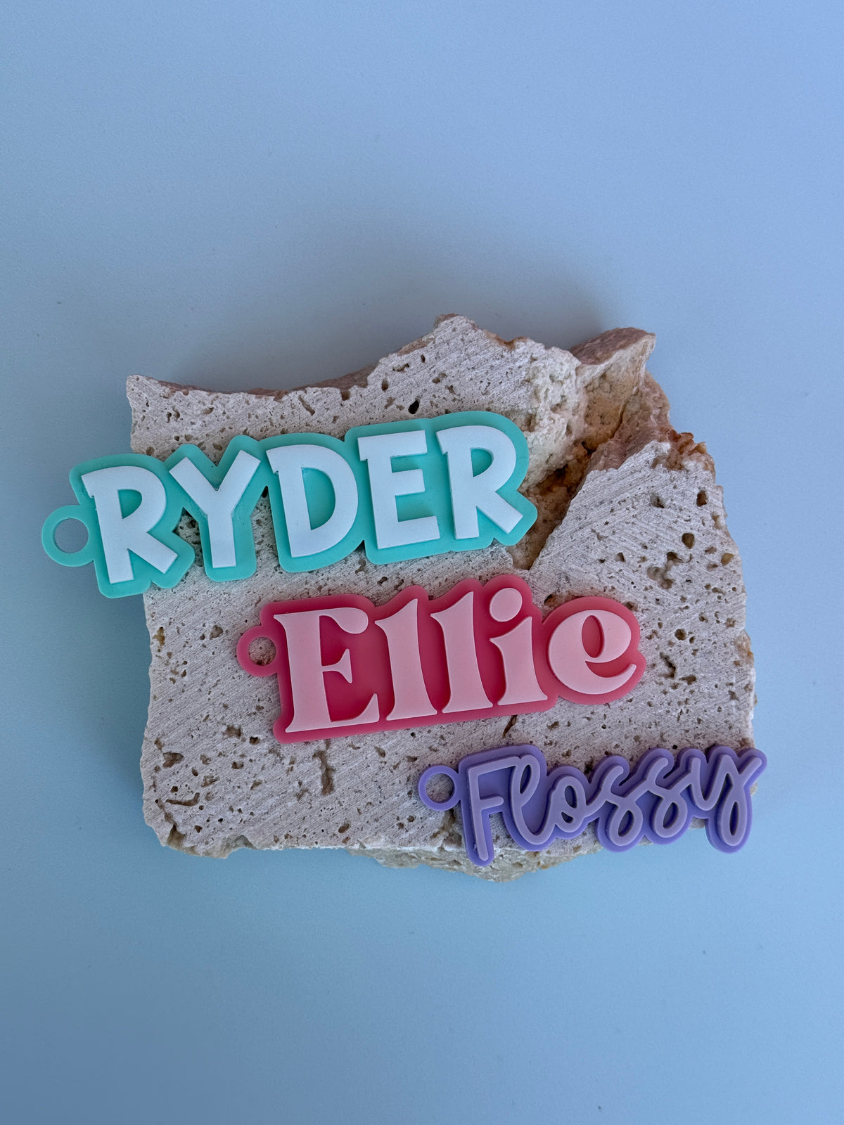 Acrylic Personalised Name Bag Tags / Keychains