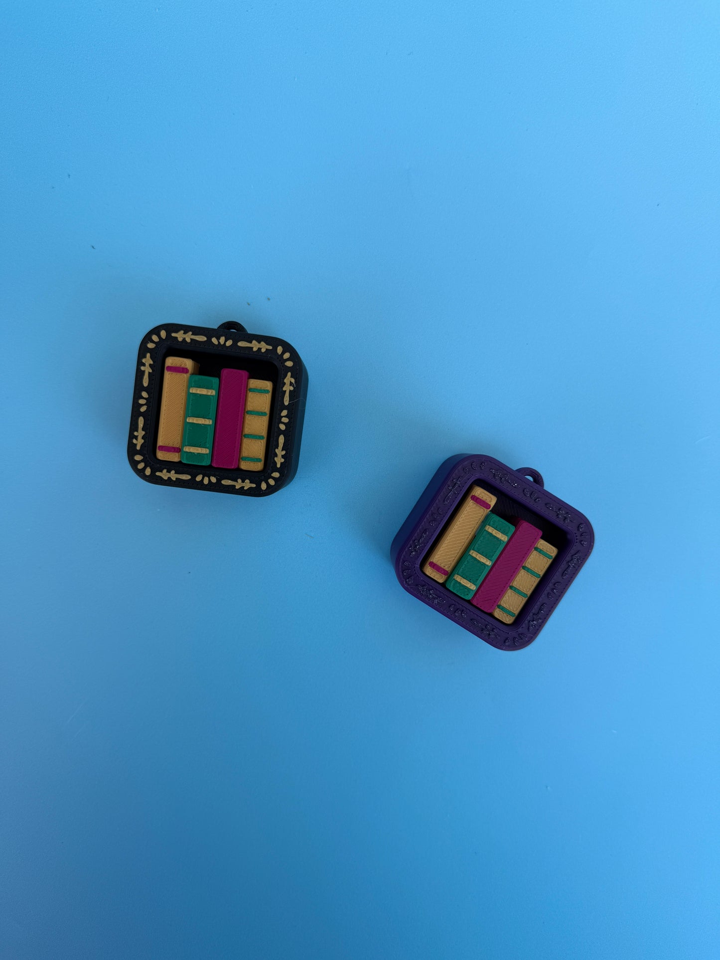 Mini Bookshelf Clicker & Keychain