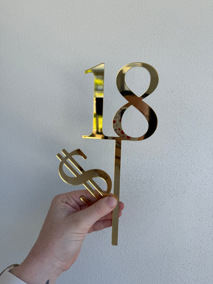 Mirrored Cake Toppers