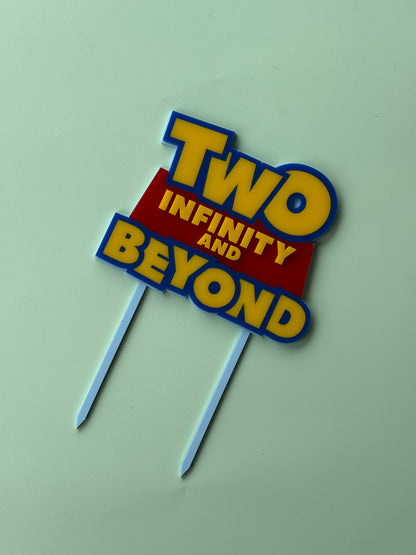 Two Infinity and Beyond Cake Topper