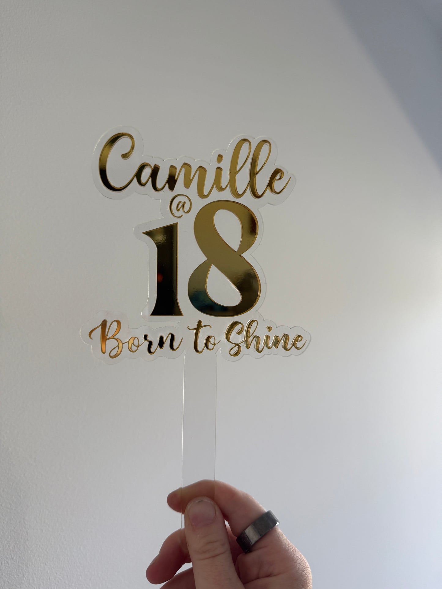 Mirrored Cake Toppers