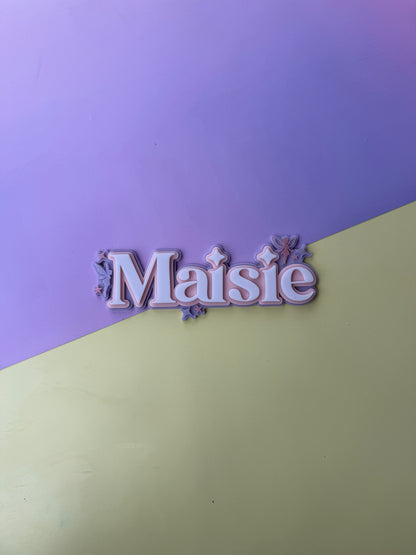 Fairy Triple Layer Custom Acrylic Name Plaque