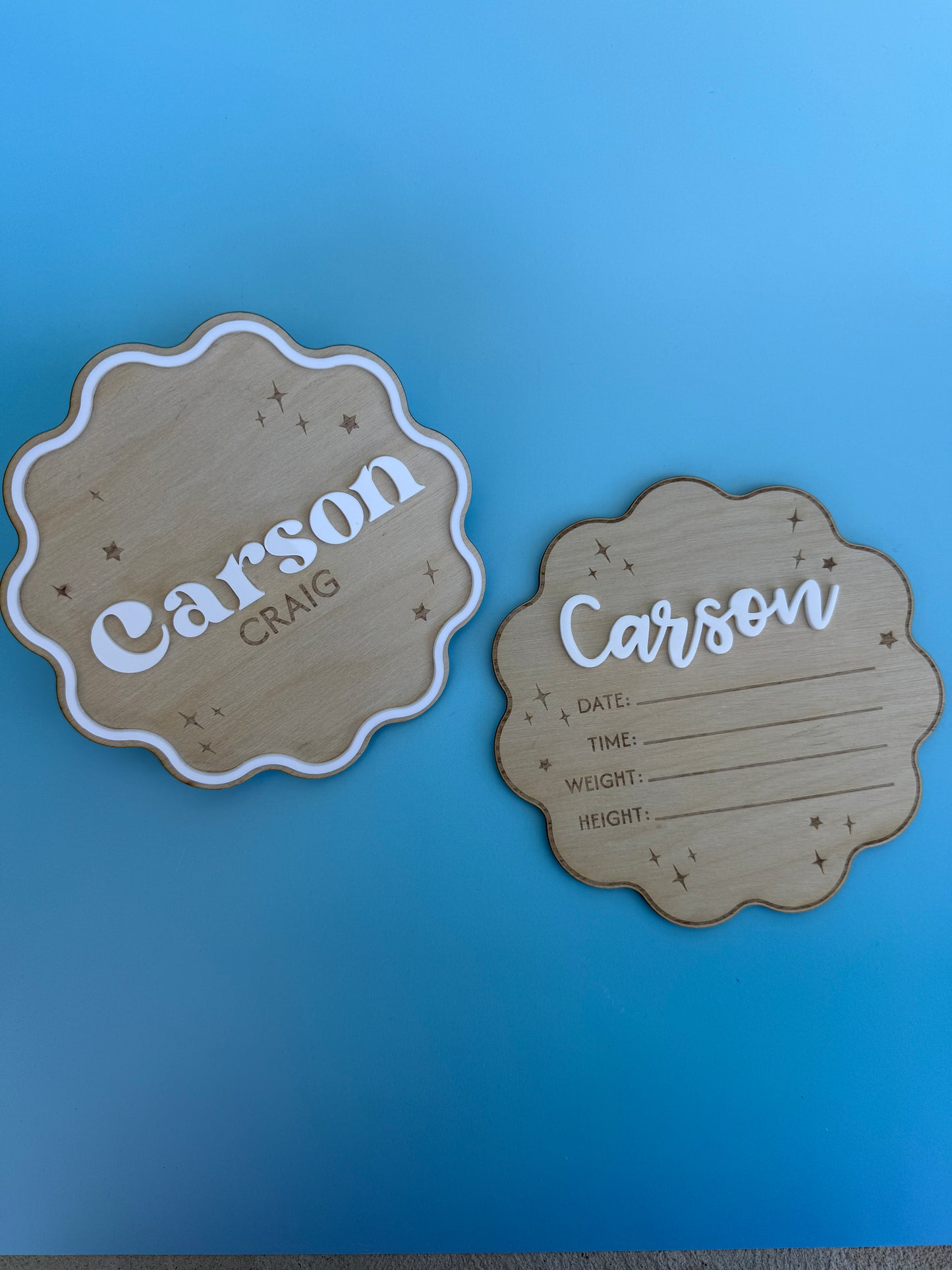 Baby Name Announcement Plaque