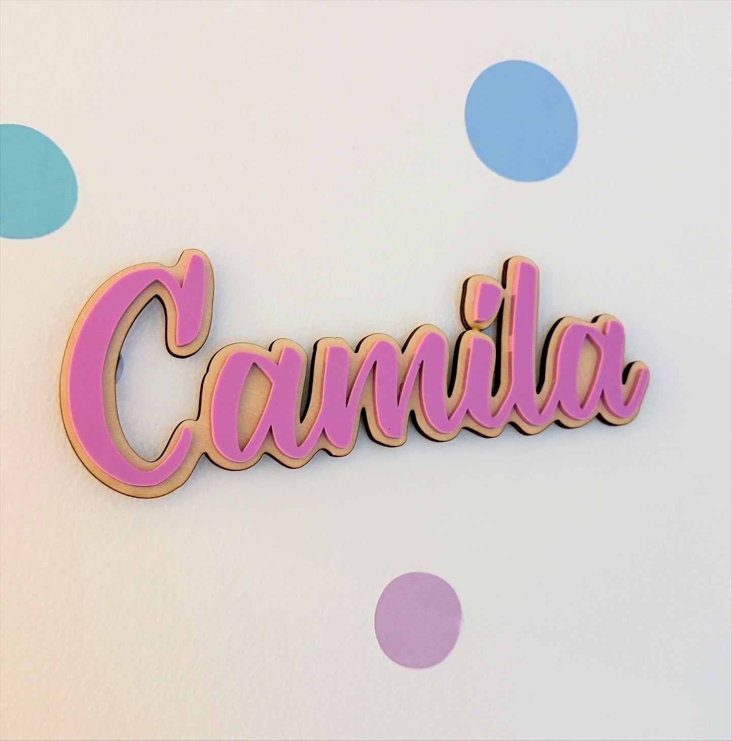 Personalised Custom Double Acrylic Name Sign