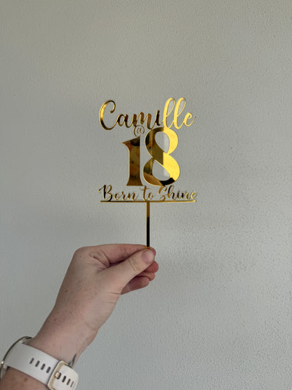 Mirrored Cake Toppers