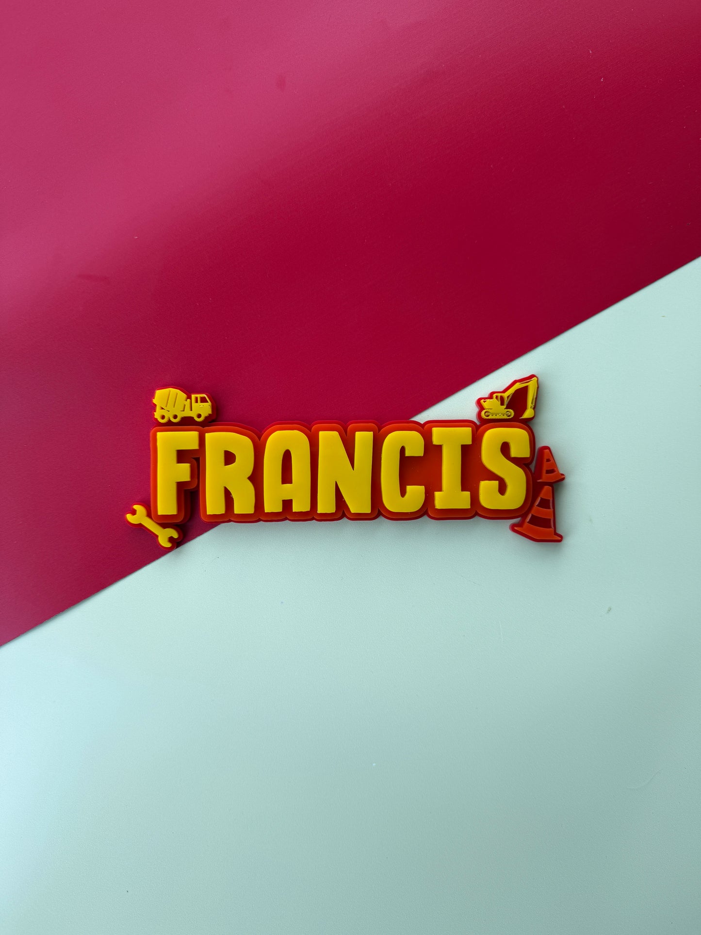 Construction Triple Layer Custom Acrylic Name Plaque