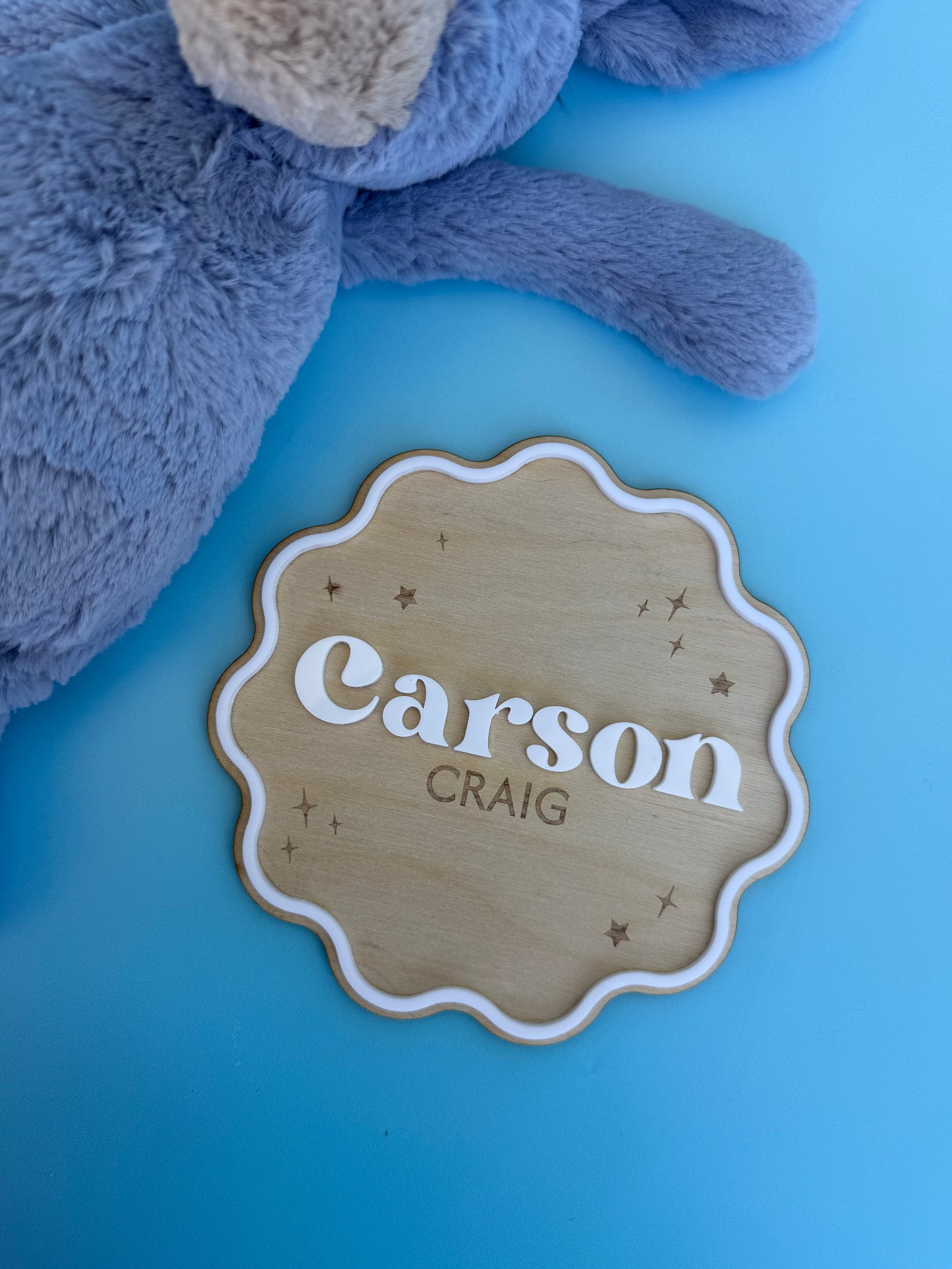 Baby Name Announcement Plaque