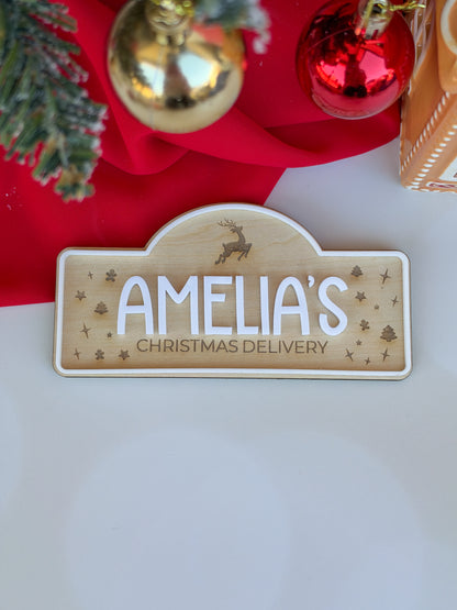 Rectangle Christmas Delivery Plaque