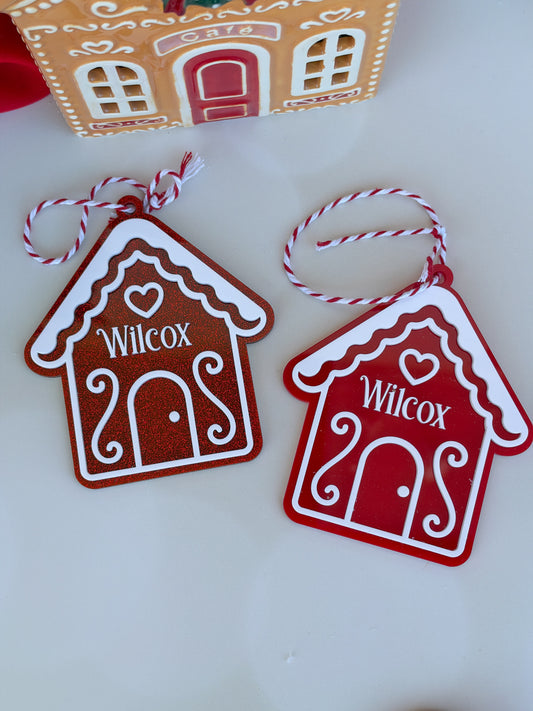 Gingerbread House Christmas Ornaments Large