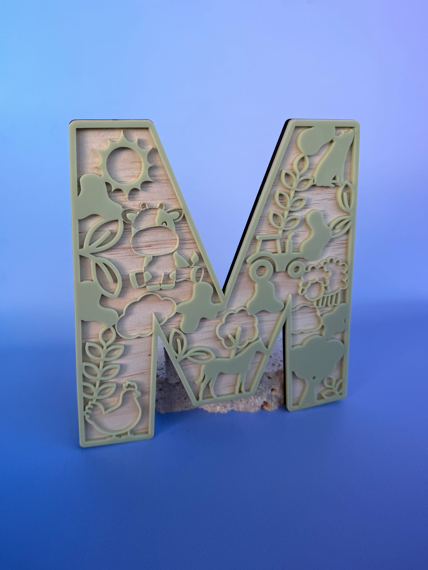 Animal Themed Wooden Letter