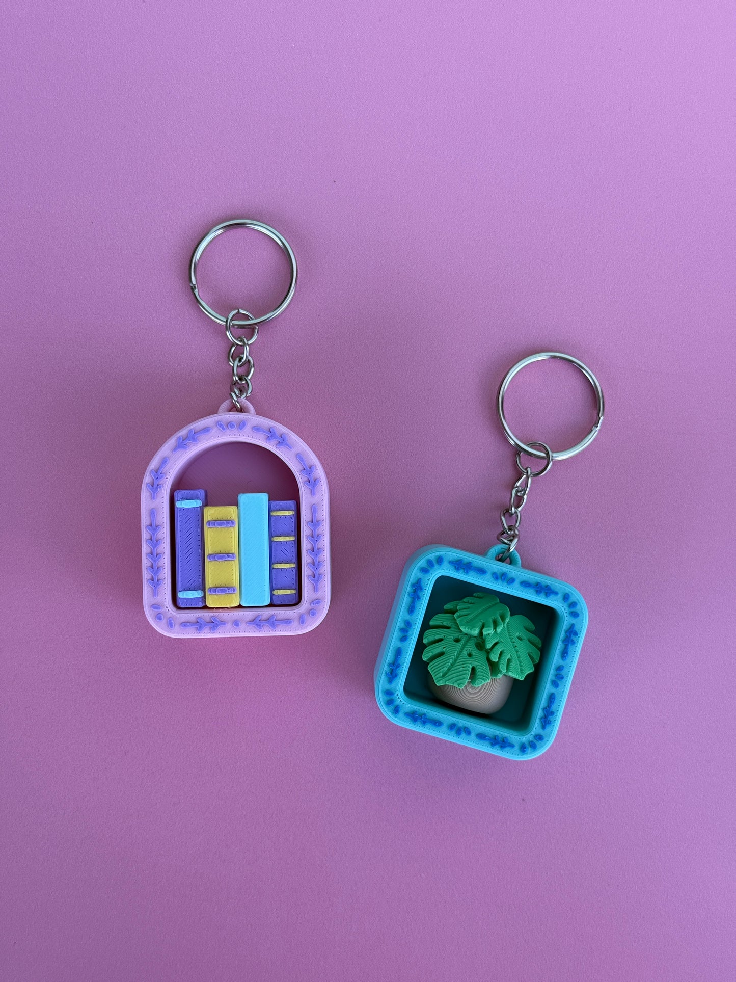 Mini Bookshelf Clicker & Keychain