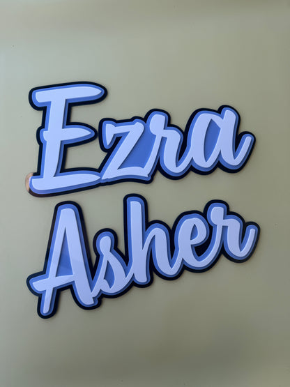 Triple Layer Acrylic Name Plaque