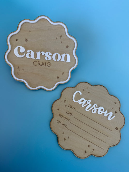 Birth Announcement Plaque