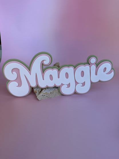 Personalised Triple Layer Custom Acrylic Name Plaque