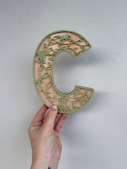 Animal Themed Wooden Letter