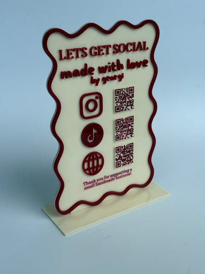 Wavy Acrylic Sign