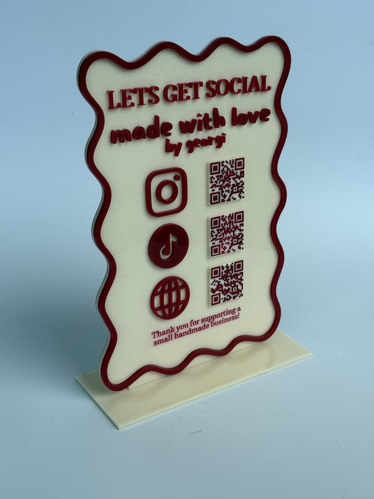 Wavy Acrylic Sign