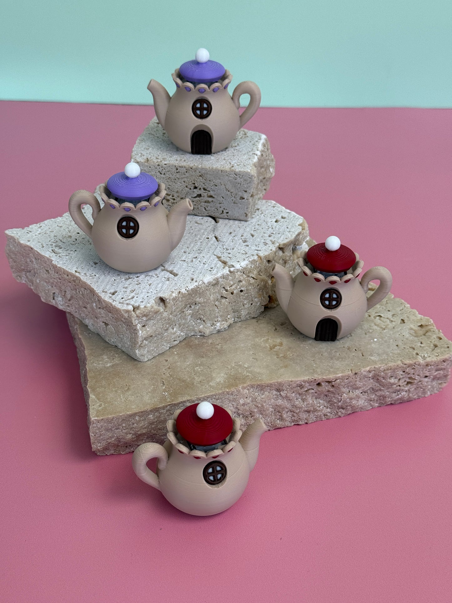 Teacup Cottage Clicker & Keychain