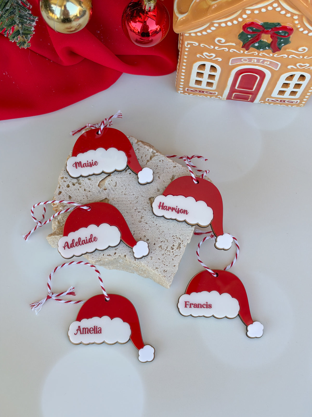 Santa Hat Ornaments
