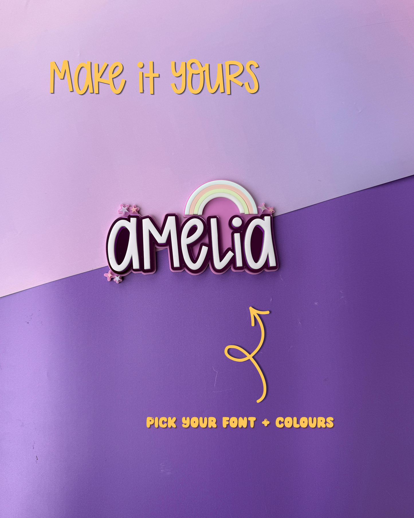 Triple Layer Custom Acrylic Name Plaque You Pick the Theme