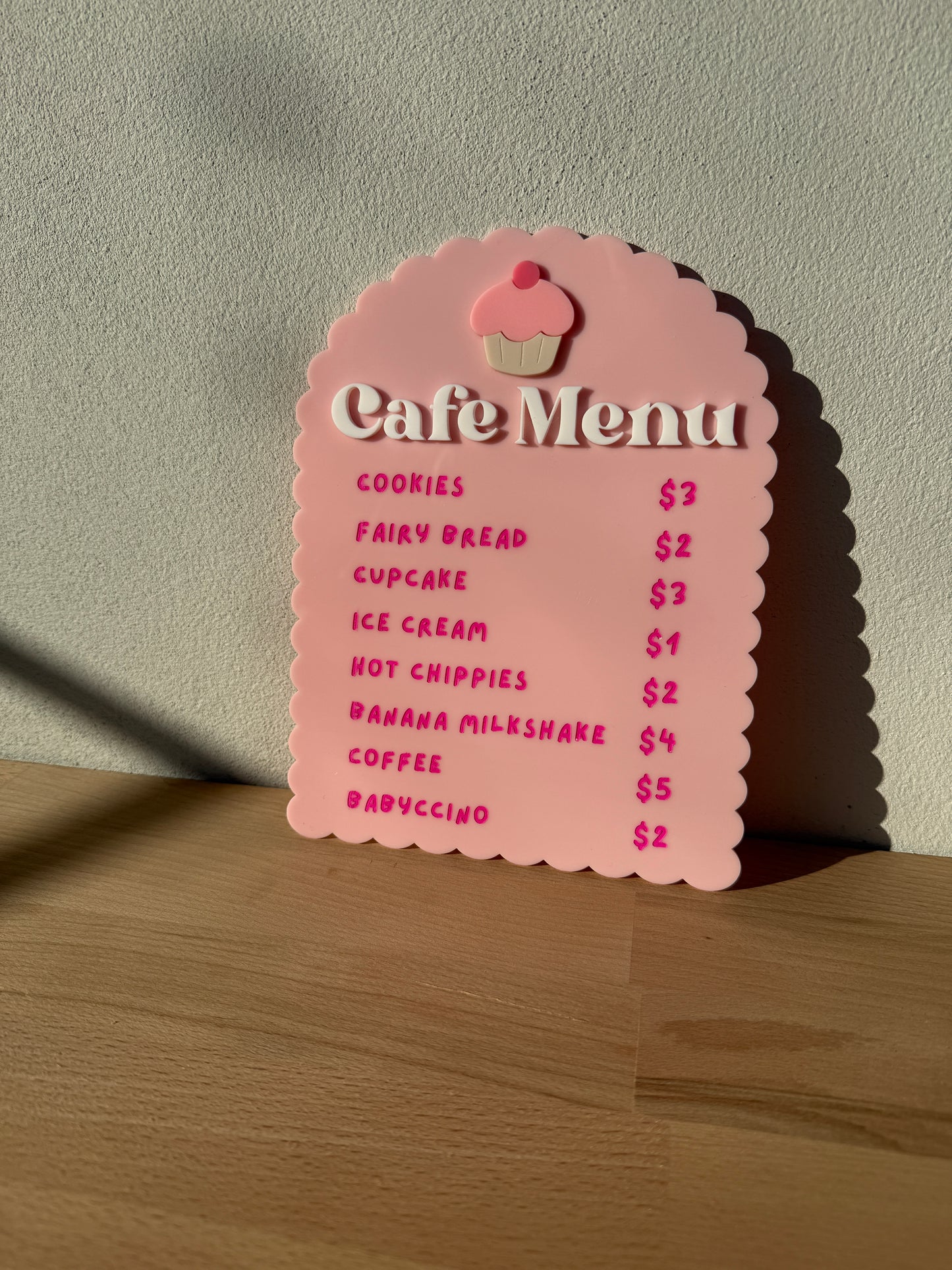 Kids Cafe Menu Sign