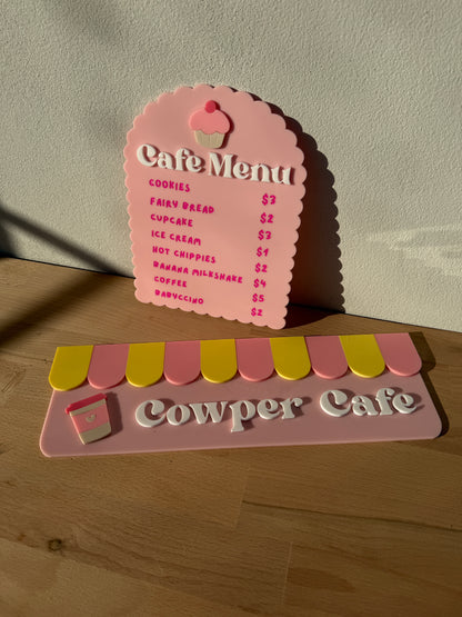 Kids Cafe Menu Sign