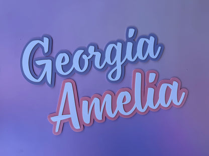 Double Layer Acrylic Name Plaque