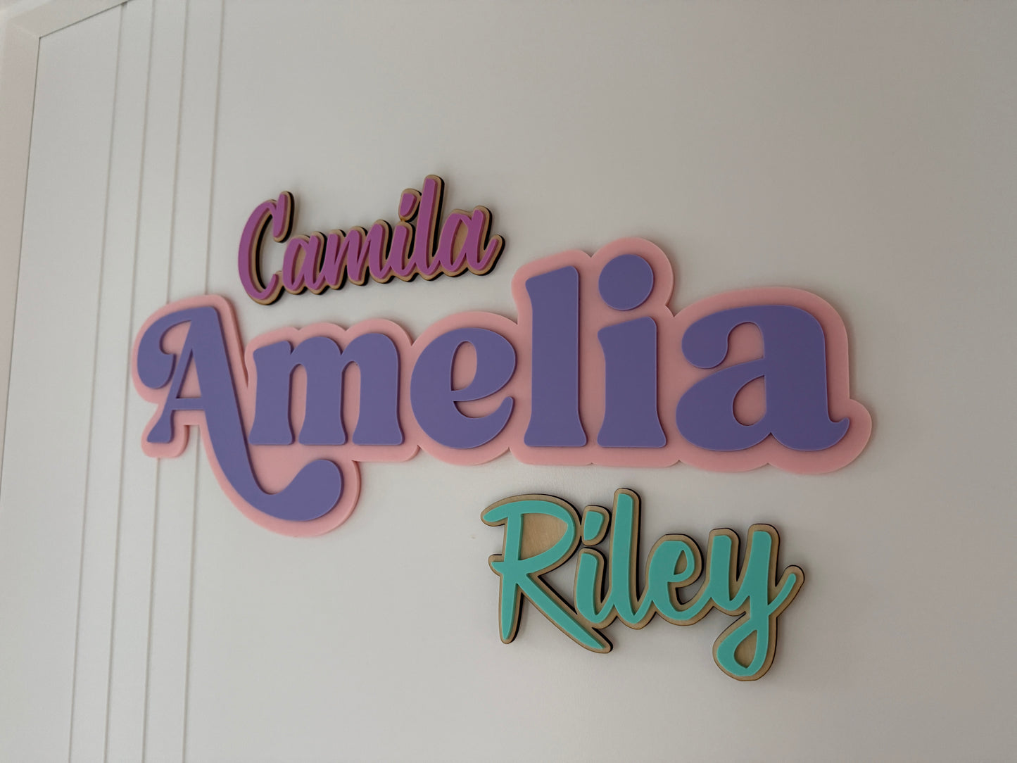 Personalised Custom Double Acrylic Name Sign