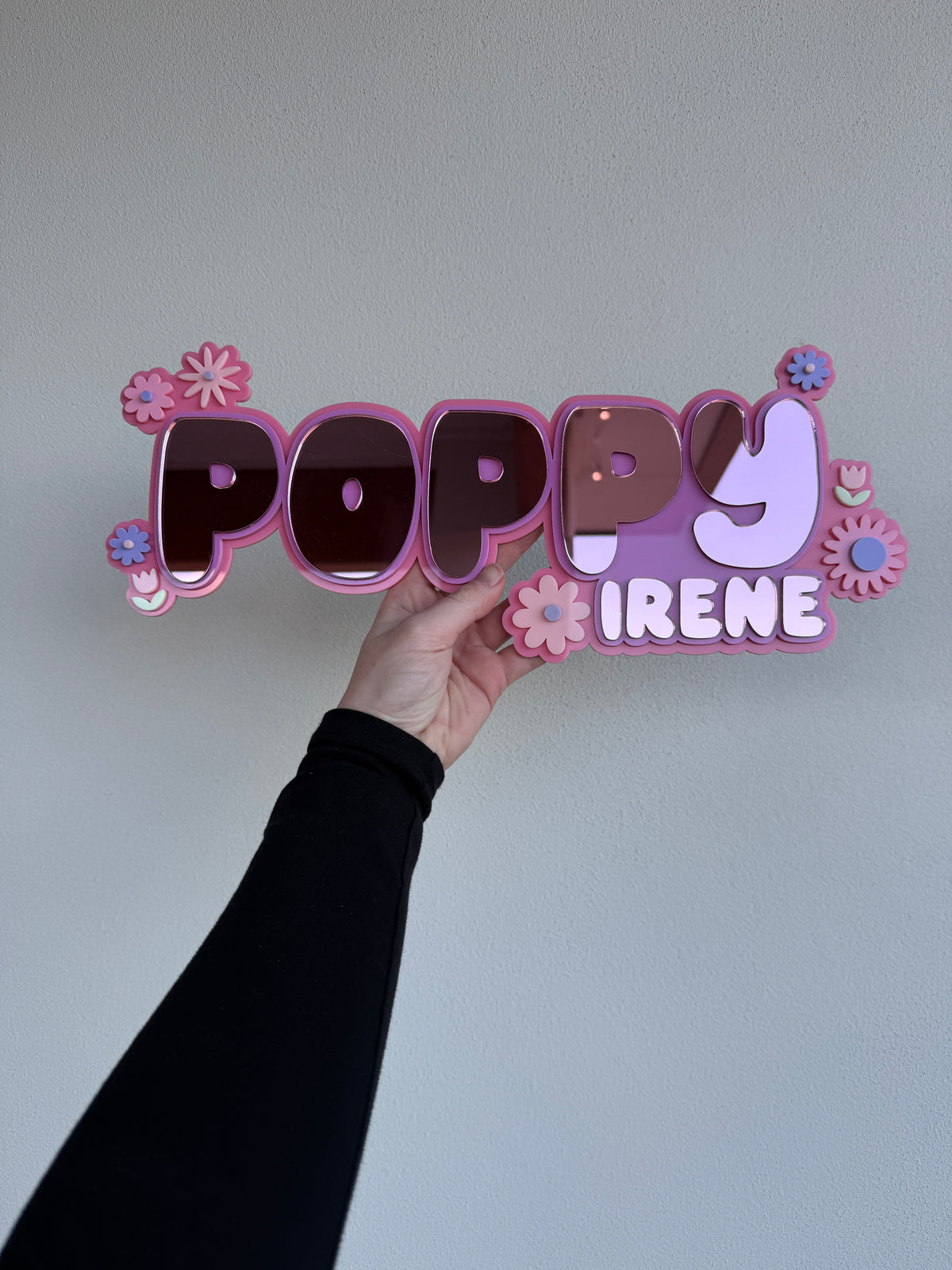Triple Layer Custom Acrylic Name Plaque with Middle Name