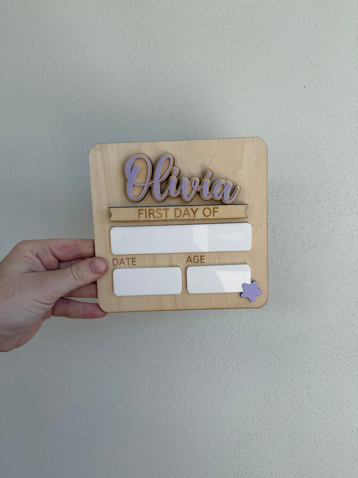 Mini First Day Last Day of School Personalised interchangeable Plaque