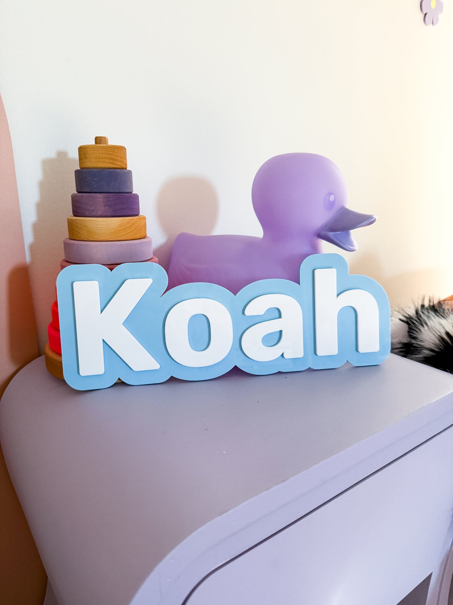 Personalised Custom Double Acrylic Name Sign