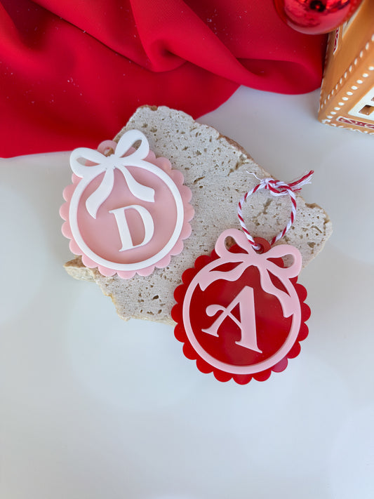 Initial Christmas Bauble Ornaments