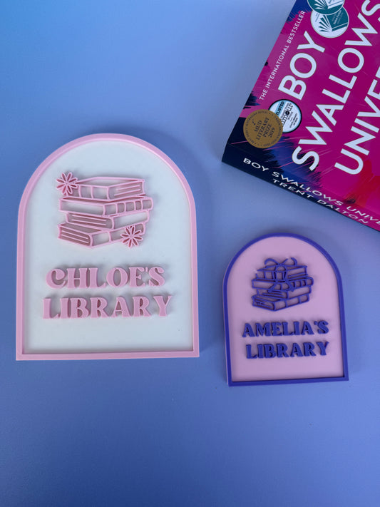 Personalised Library Sign