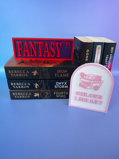 Personalised Library Sign