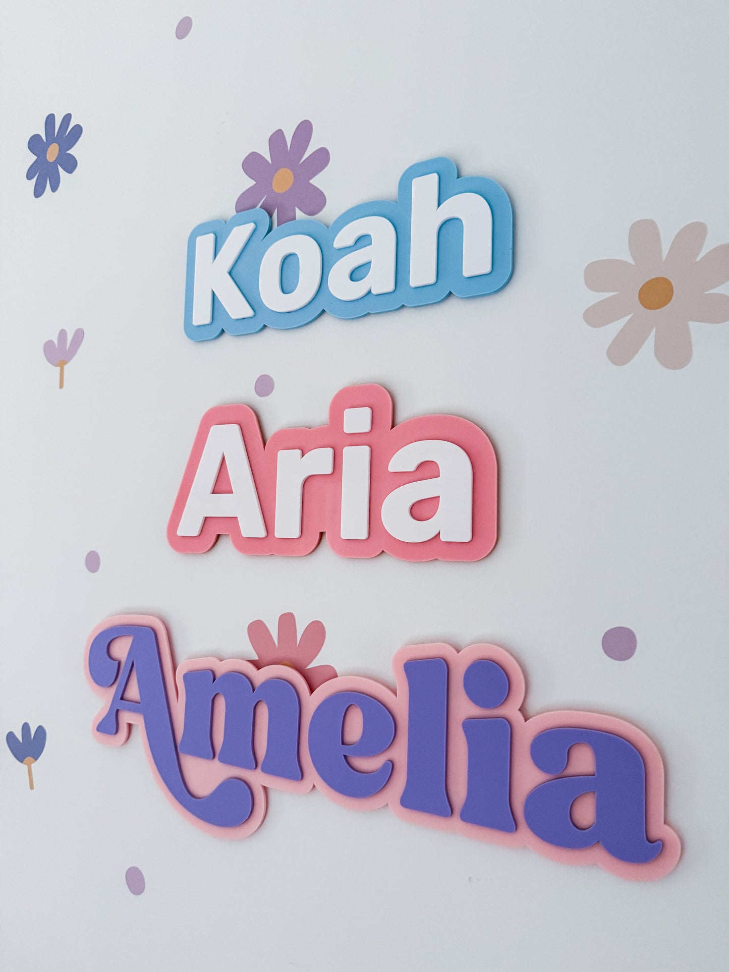 Personalised Custom Double Acrylic Name Sign