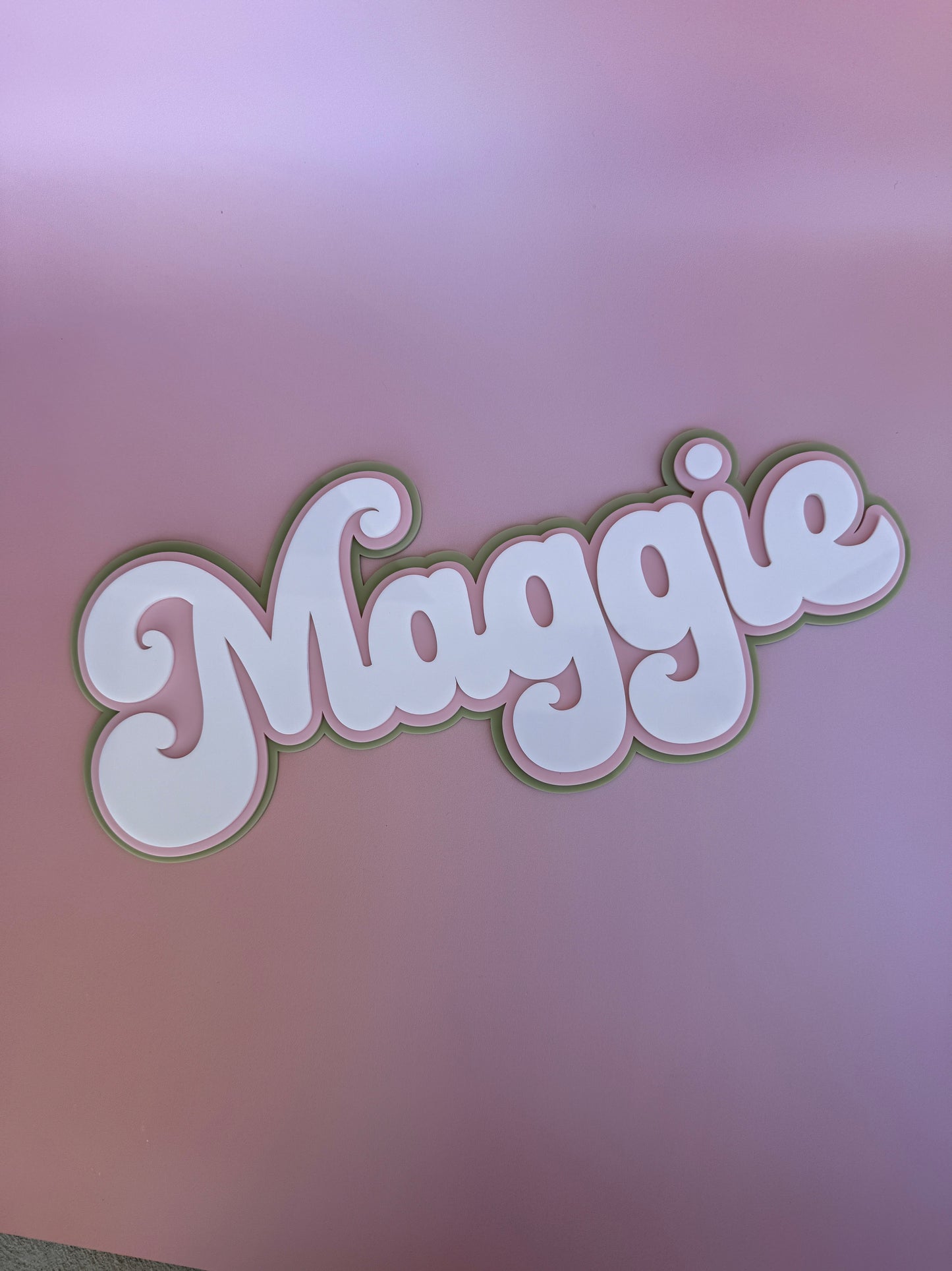 Personalised Triple Layer Custom Acrylic Name Plaque