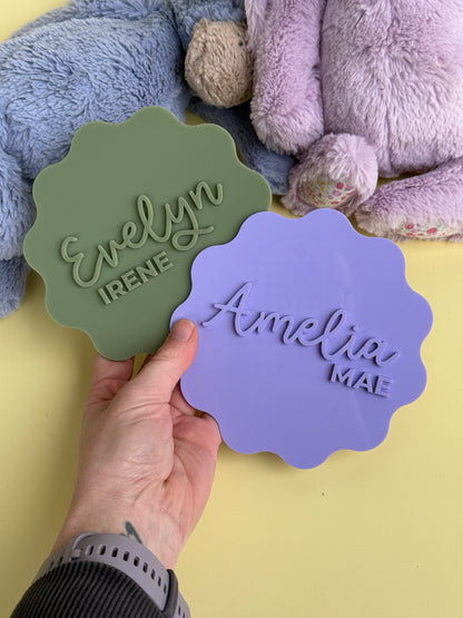 Wavy Name Plaque