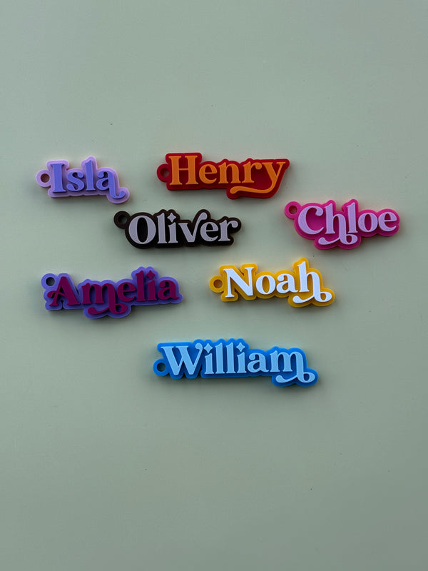 3D Printed Personalised Bag Tags / Keyrings
