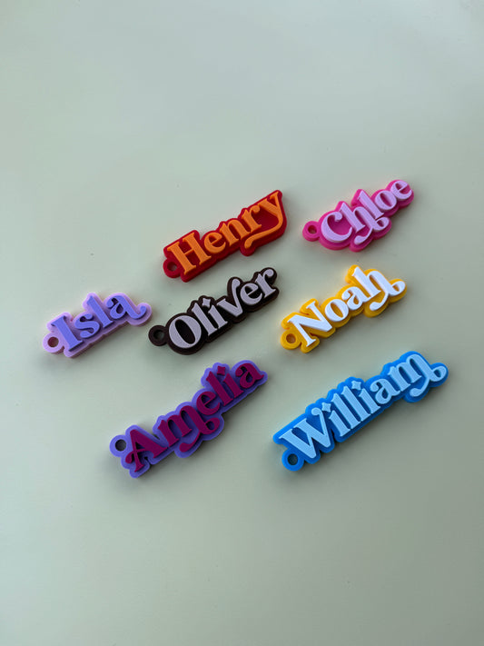 3D Printed Personalised Bag Tags / Keyrings