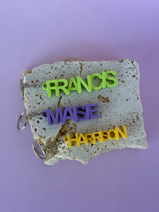Popping Letter Keychain