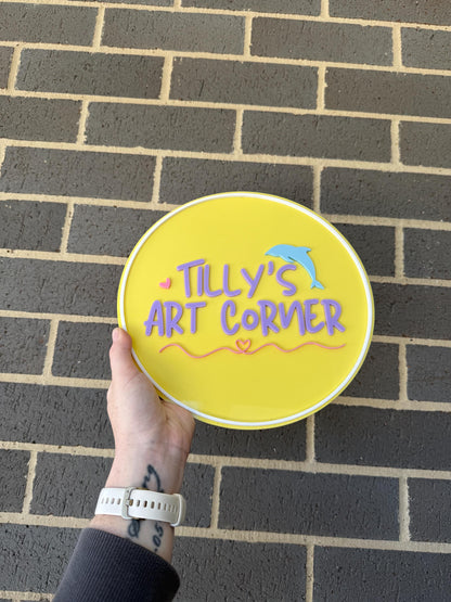 Kids Personalised Round Sign